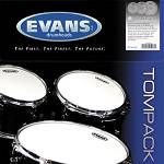 EPT-G2CLR-S Evans G2 Fusion Clear Drumhead PrePak 12.13,16